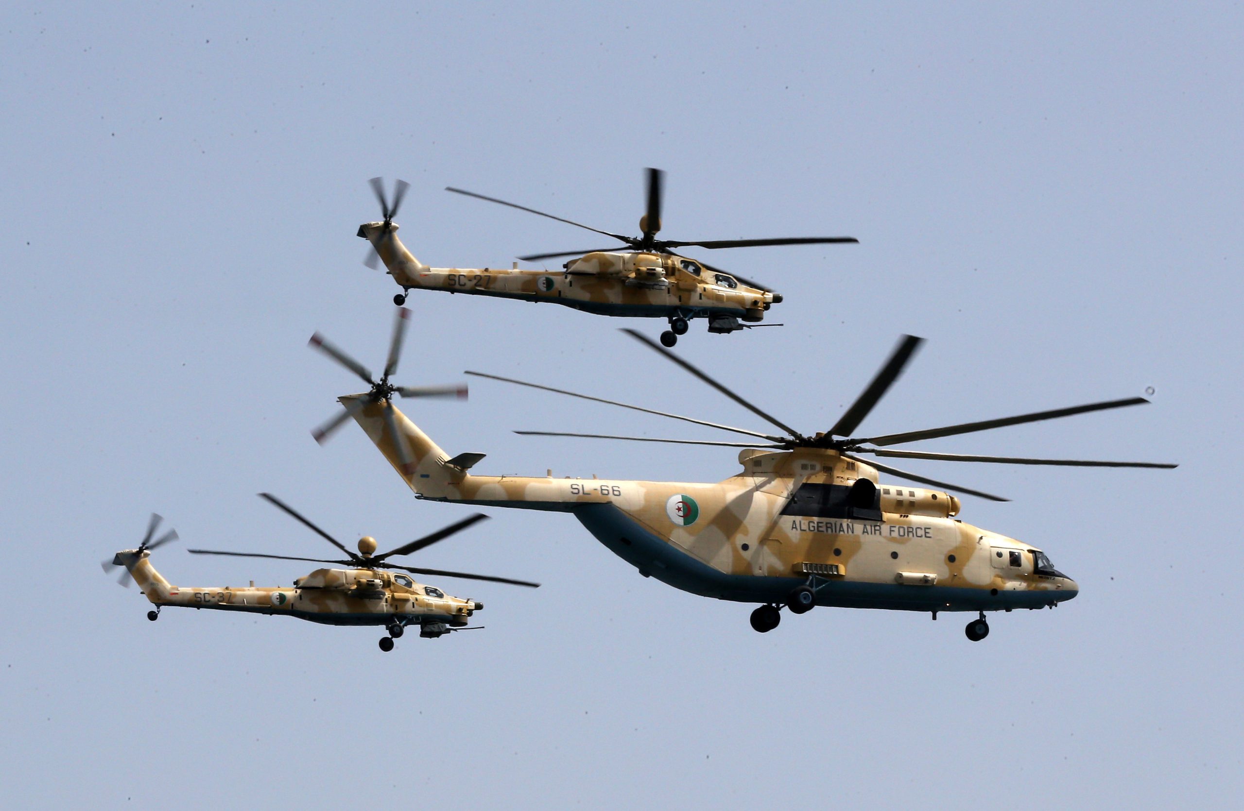 60th anniversary of Algerian Independence performance of air force formations, Algiers, Algeria, 5 July 2022. AP/NurPhoto/via Reuters.