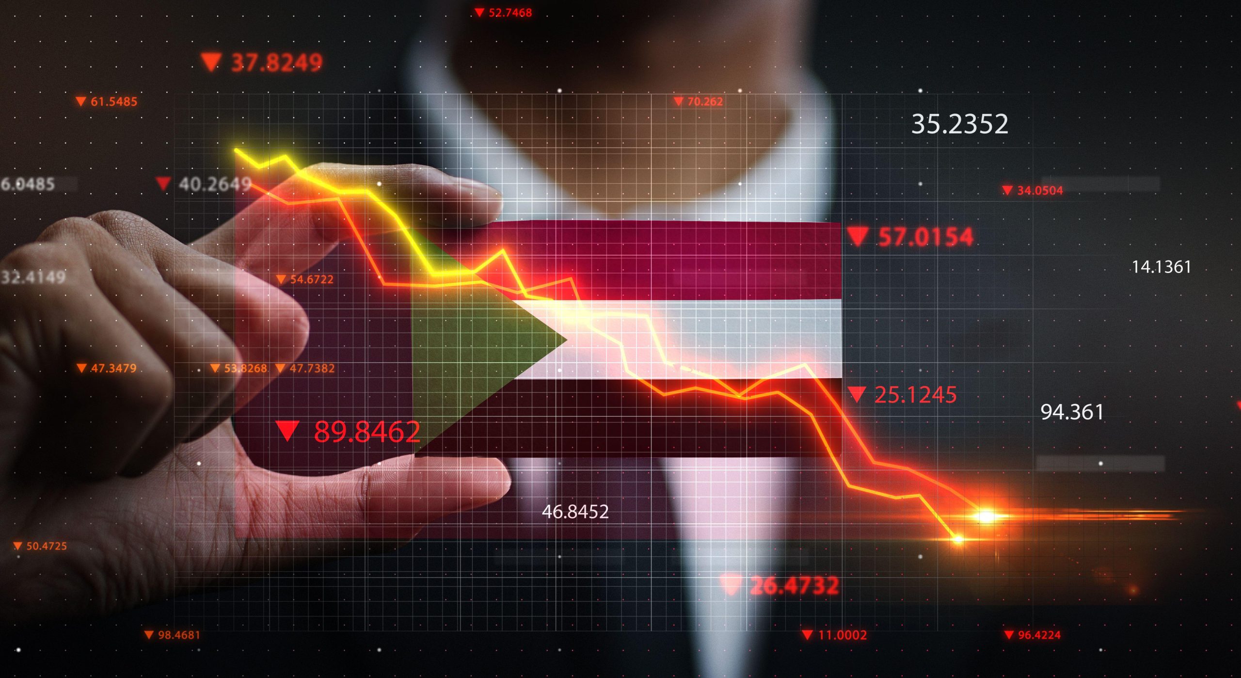 An illustration of Sudan’s detteriorating economic conditions, 27 April 2018 .Natanael Natanael Alfredo Nemanita Ginting /Alamy via Reuters.