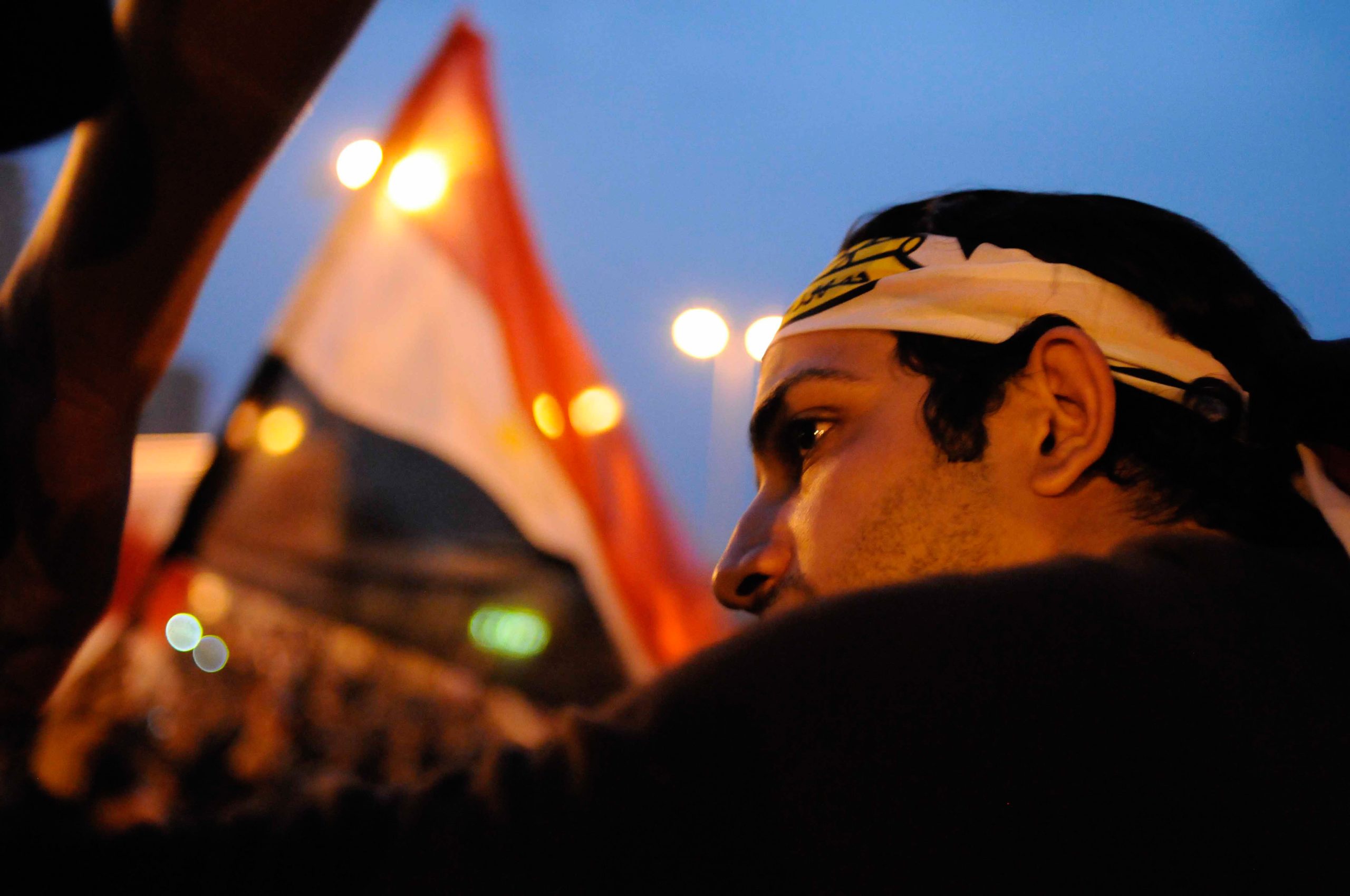 مصريون يحتجون في ميدان التحرير خلال "مسيرة المليون" للمطالبة بنهاية نظام مبارك، 1 فبراير 2011. هانز لوكاس عبر رويترز.