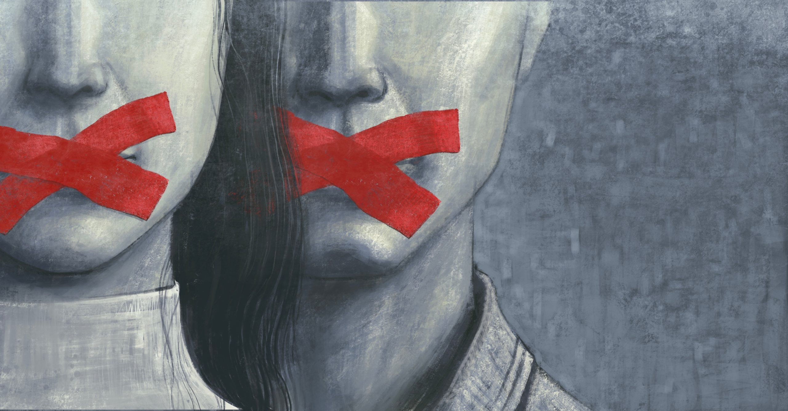 Illustration of censored freedom of expression, 15 November, 2022. Souce: Jorm Sangsorn via Shutterstock.