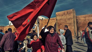 Millions marching in Rabat holding Moroccan flags, 13 March 2026. Source: Shutterstock via Casablanca Stock.