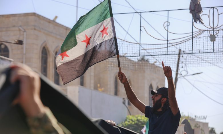 Image from a protest in Syria against the Assad regime, 5 July 2024. Source: Mohammad Bash via Shutterstock.